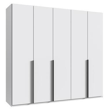 Kledingkast Milaan 5-deurs - wit - 236x225x58 cm - Leen Bakker