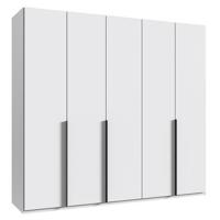 Kledingkast Milaan 5-deurs - wit - 236x225x58 cm - Leen Bakker - thumbnail
