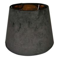 Lampenkap Fluweel Suède Grijs (21 cm) - thumbnail