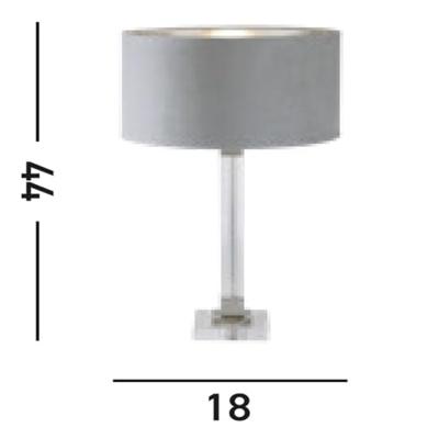 Searchlight Design tafellampScarborough goud met grijze kap - EU67521GY