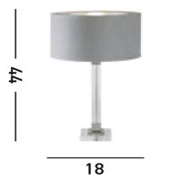 Searchlight Design tafellampScarborough goud met grijze kap - EU67521GY - thumbnail