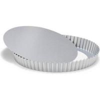 Patisse Quichevorm met Losse Bodem 24 cm Zilver - thumbnail