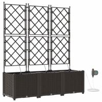 Tuin Bloempot 3 pcs Bruin Staal - thumbnail