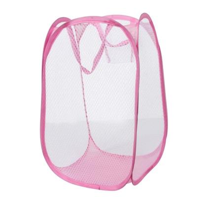 3 STKS opvouwbare pop up Wash tas wasmand tas belemmert mesh opslag Pueple vuile kleren mand (roze) 3 STKS opvouwbare pop up Wash tas wasmand tas belemmert mesh opslag Pueple vuile kleren mand (roze)
