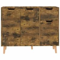 Dressoir 90x30x72 spaanplaat gerookt eikenkleurig - thumbnail