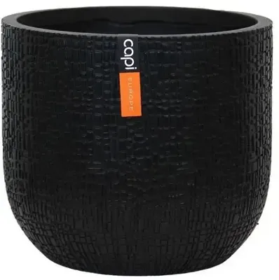 Pot bol Skin 14x13 zwart bloempot Capi Europe - Capi europe