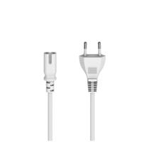 Hama Netsnoer met eurostekker, 2-pins stekker, dubbele groef/C7, 5 m Kabel Wit - thumbnail