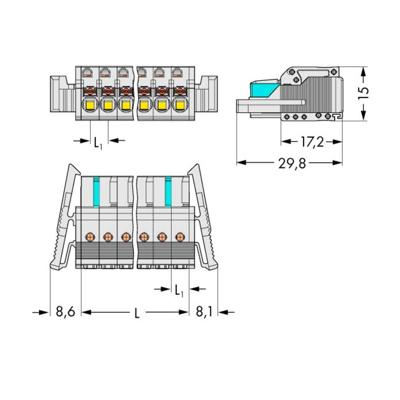 WAGO 2721-104/037-000 Female behuizing (kabel) 2721 Totaal aantal polen: 4 Rastermaat: 5 mm Inhoud: 50 stuk(s)