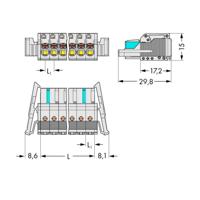 WAGO 2721-104/037-000 Female behuizing (kabel) 2721 Totaal aantal polen: 4 Rastermaat: 5 mm Inhoud: 50 stuk(s) - thumbnail