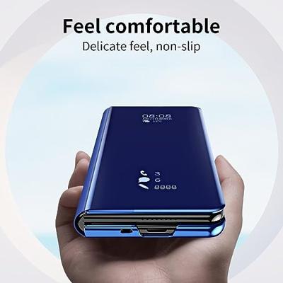 Lunso - Samsung Galaxy Z Fold5 - Window view cover hoes - Blauw Lunso - Samsung Galaxy Z Fold5 - Window view cover hoes - Blauw