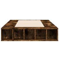 Bedframe bewerkt hout gerookt eikenkleurig 75x190 cm - thumbnail