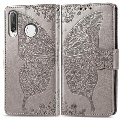 Butterfly Love bloemen reliëf horizontale Flip lederen case voor Huawei P30 Lite/Nova 4e met houder & kaartsleuven & portemonnee & Lanyard (grijs) Butterfly Love bloemen reliëf horizontale Flip lederen case voor Huawei P30 Lite/Nova 4e met houder & kaartsleuven & portemonnee & Lanyard (grijs)