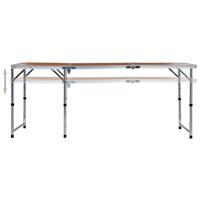 VidaXL Campingtafel inklapbaar 180x60 cm aluminium - thumbnail