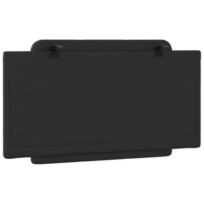 Hoofdbordkussen 100 cm kunstleer zwart