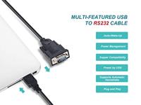 Equip 133391 seriële kabel Zwart 1,5 m USB Type-A DB-9 - thumbnail