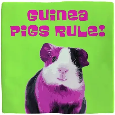 Plenty Gifts tegeltje keramiek guinea pigs rule 10x10cm groen Plenty Gifts tegeltje keramiek guinea pigs rule 10x10cm groen