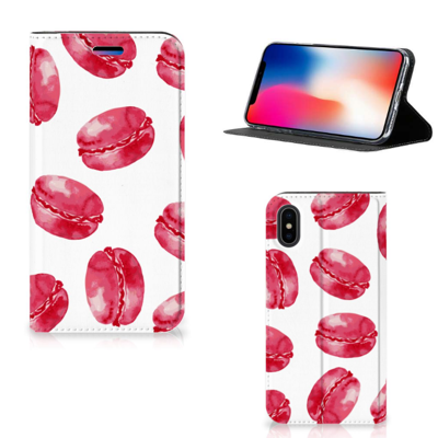 Apple iPhone X | Xs | Flip Style Cover | Pink Macarons