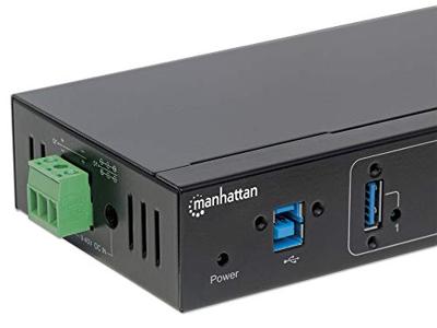 Manhattan USB 3.0 Hub voor industriële toepassingen 4-poorts USB 3.0 hub 4 Port zwart