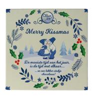 Voor Jou! Wensreep Delftsblauw Kerst merry kissmas 90 Gram - thumbnail