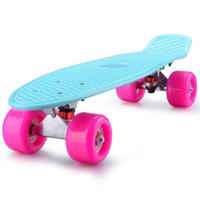 Stralende vis plaat Scooter één Tilt vier wiel Skateboard met 72mm wiel (roze blauw) - thumbnail