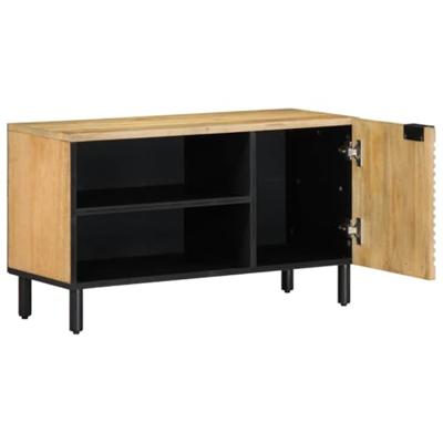 Tv-meubel 80x31,5x46 cm massief mangohout bruin