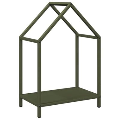 Brandhoutrek 40x25x60 cm koudgewalst staal olijfgroen