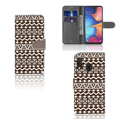 Samsung Galaxy A20e Telefoon Hoesje Aztec Brown Samsung Galaxy A20e Telefoon Hoesje Aztec Brown