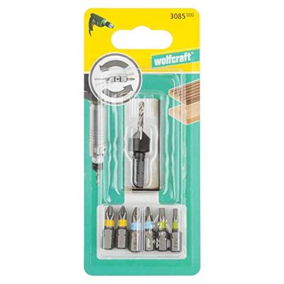 Wolfcraft Flipbit toebehorenset | Houtbouw | 7-delig | 1 set - 3085000 Wolfcraft Flipbit toebehorenset | Houtbouw | 7-delig | 1 set - 3085000