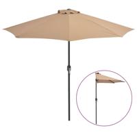 VidaXL Balkonparasol half met aluminium paal 270x144 cm taupe - thumbnail