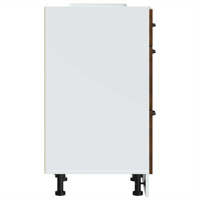 Onderkast Lucca bewerkt hout bruin eikenkleur