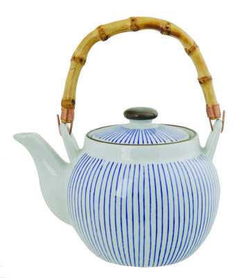 Blauw/Witte Theepot - Sendan Tokusa - 1000ml - 19.5 x 13.5 x 12.5cm