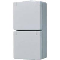 Jung 622WW Wandcontactdoos Opbouwbehuizing 2-voudig Grijs 1 stuk(s) - thumbnail