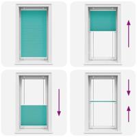 Pliss rolgordijn 75x100 cm stofbreedte 74,4 cm petrol groen - thumbnail