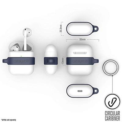 Catalyst Minimalist Case voor AirPods 1 en 2 - Hoogglanzende oppervlakteafwerking met extra grip, ultralichtgewicht, slank ontwerp, compatibel met draadloos opladen - Marineblauw
