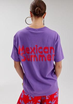 Harper & Yve T-Shirt Mexican Back | Paars