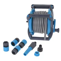 Pro Garden Tuinslang met Houder 15 m Blauw/Grijs - thumbnail