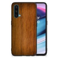 OnePlus Nord CE 5G Houten Print Telefoonhoesje Donker Hout - thumbnail