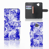 Telefoonhoesje met Naam Wiko Wim Angel Skull Blauw - thumbnail