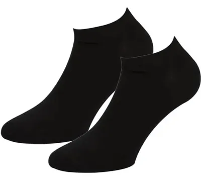 Boru Bamboo 2 paar korte sneaker sokken - Aansluitend - comfort - lage sokken - 40 - Zwart - 40