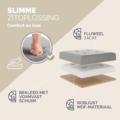 Opvouwbare poef met opslag donkergrijs Opvouwbare poef met opslag donkergrijs