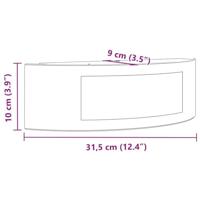 VidaXL Buitenwandlampen 2 st roestvrij staal zwart - thumbnail