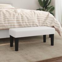 Bankje 70x30x30 cm kunstleer wit - thumbnail