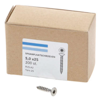 Hoenderdaal Spaanplaatschroef Rvs-A2 Pk Torx TX25 5.0X25 | 200 stuks - 0206.30.41103 - thumbnail