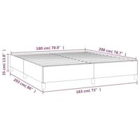 Bedframe zonder matras stof zwart 180x200 cm - thumbnail