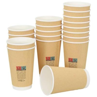 VidaXL Papieren koffiekopjes 500 st 16oz 400 ml bruin