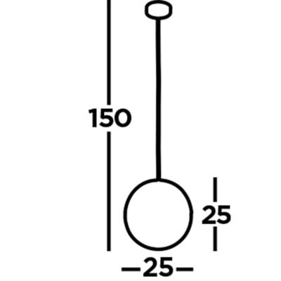 Searchlight Ø 25cm hanglampEndor 25cm zwart met wit - 24181BK