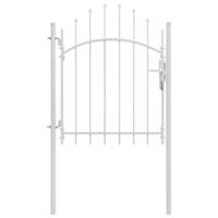 VidaXL Poort 1x1,75 m staal wit - thumbnail
