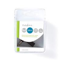Nedis Stereo-Audioadapter | 3,5 mm Male | 3,5 mm Female | 90° Gehoekt | 1 stuks - CAGB22980BK CAGB22980BK - thumbnail