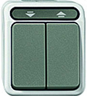 Merten 4075007 AquaStar Compleet Rolluikschakelaar spatwaterdicht Lichtgrijs 1 stuks 1 stuk(s)