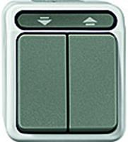 Merten 4075007 AquaStar Compleet Rolluikschakelaar spatwaterdicht Lichtgrijs 1 stuks 1 stuk(s) - thumbnail